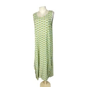 Water Lily Dress XL Relaxed Artsy Vacation‎ Resort Gauzy Lagenlook Summer